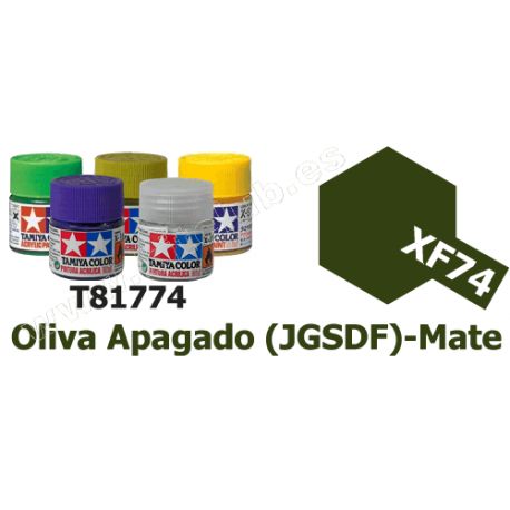 XF-74 Pintura Acrilica Oliva Apagado (JGSDF), Mate