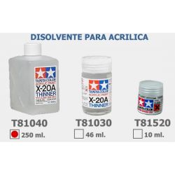 Disolvente Pintura Acrilica 250ml. X-20A