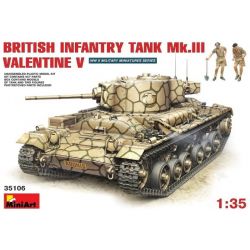 British Infantry Tank Mk.III VALENTINE V + 2 Figuras