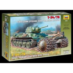 T-34/76 Soviet Medium Tank With Mine Roller