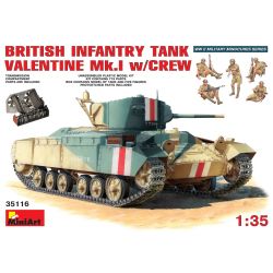 British Infantry Tank VALENTINE MK.I + 5 Soldados