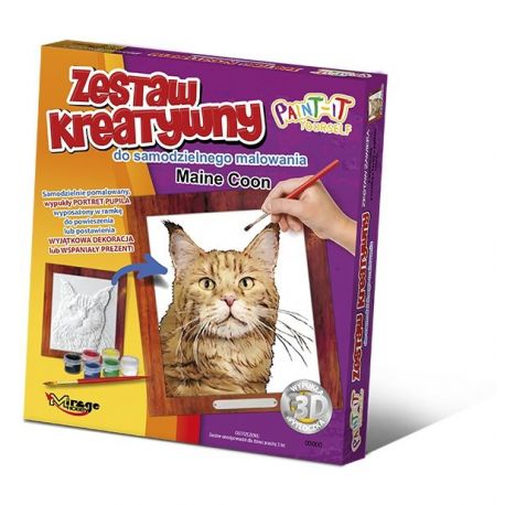 Set de Pintura 3D - Gato Maine Coon