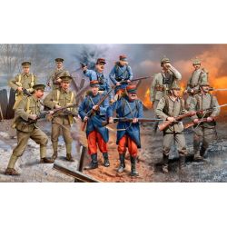 WWI INFANTRY German/British/French- 1914 (12 figuras)