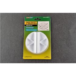 Paleta de pintura con soporte pincel