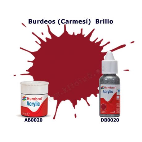 Rojo Burdeos (Carmesí) Brillo - Humbrol 0020