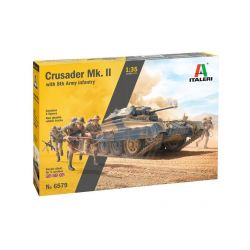 Crusader Mk. II con Infantería del 8º Ejército