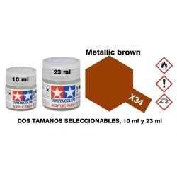 X-34 Pintura Acrílica Marrón Metalizado