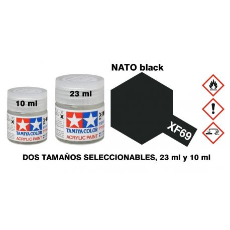 XF-69 Pintura Acrilica Negro Nato, Mate
