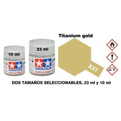 X-31 Pintura Acrílica Dorado Titanio