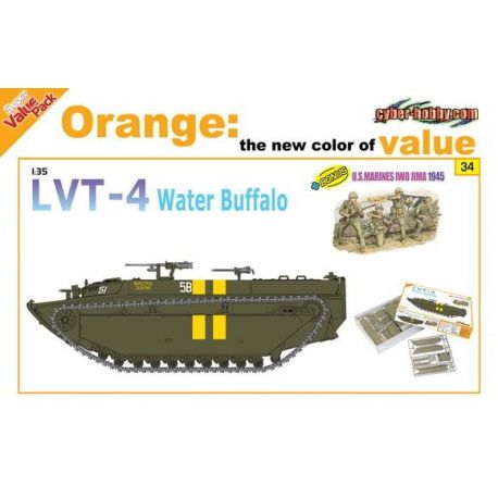 LVT-4 Water Buffalo + U.S. Marines (4figuras)