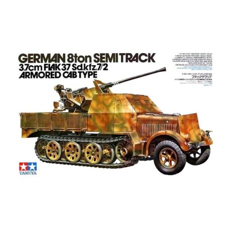 German 8ton Semi Track 3.7 cm Flak 37 Sd.Kfz.7/2 Armored cab type